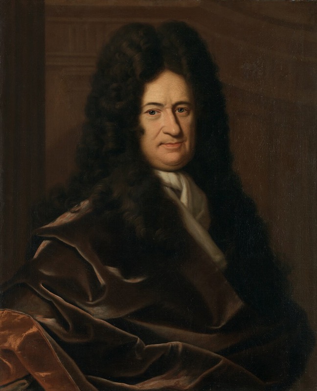 German: Bildnis des Philosophen Gottfried Wilhelm Freiherr von Leibniz Portrait of Gottfried Leibniz (1646-1716), German philosopher (Gottfried Wilhelm Leibniz)