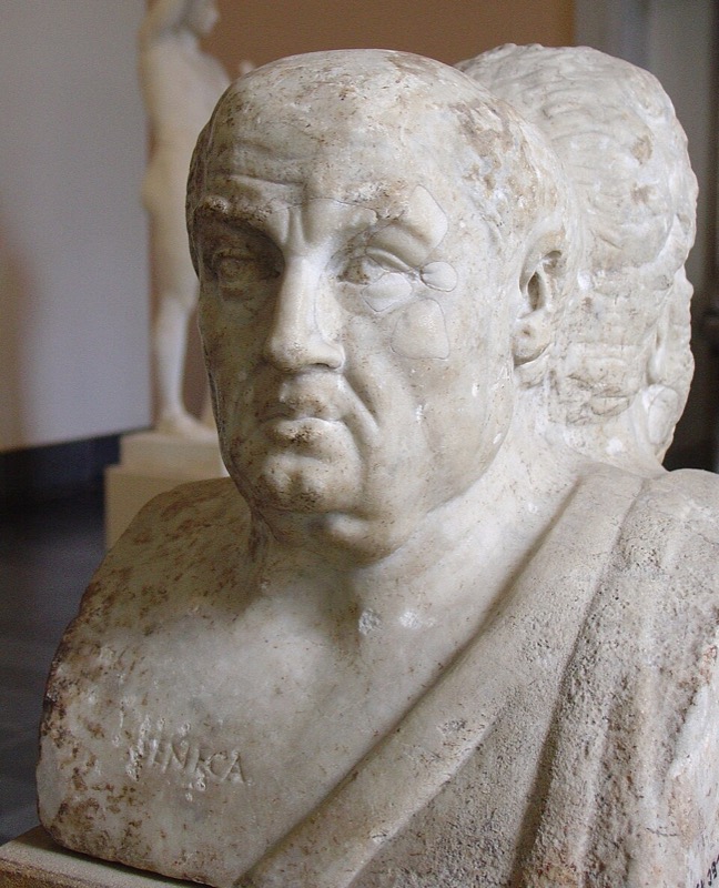 Duble herma of Socrates and Seneca Antikensammlung Berlin 07 (Seneca)