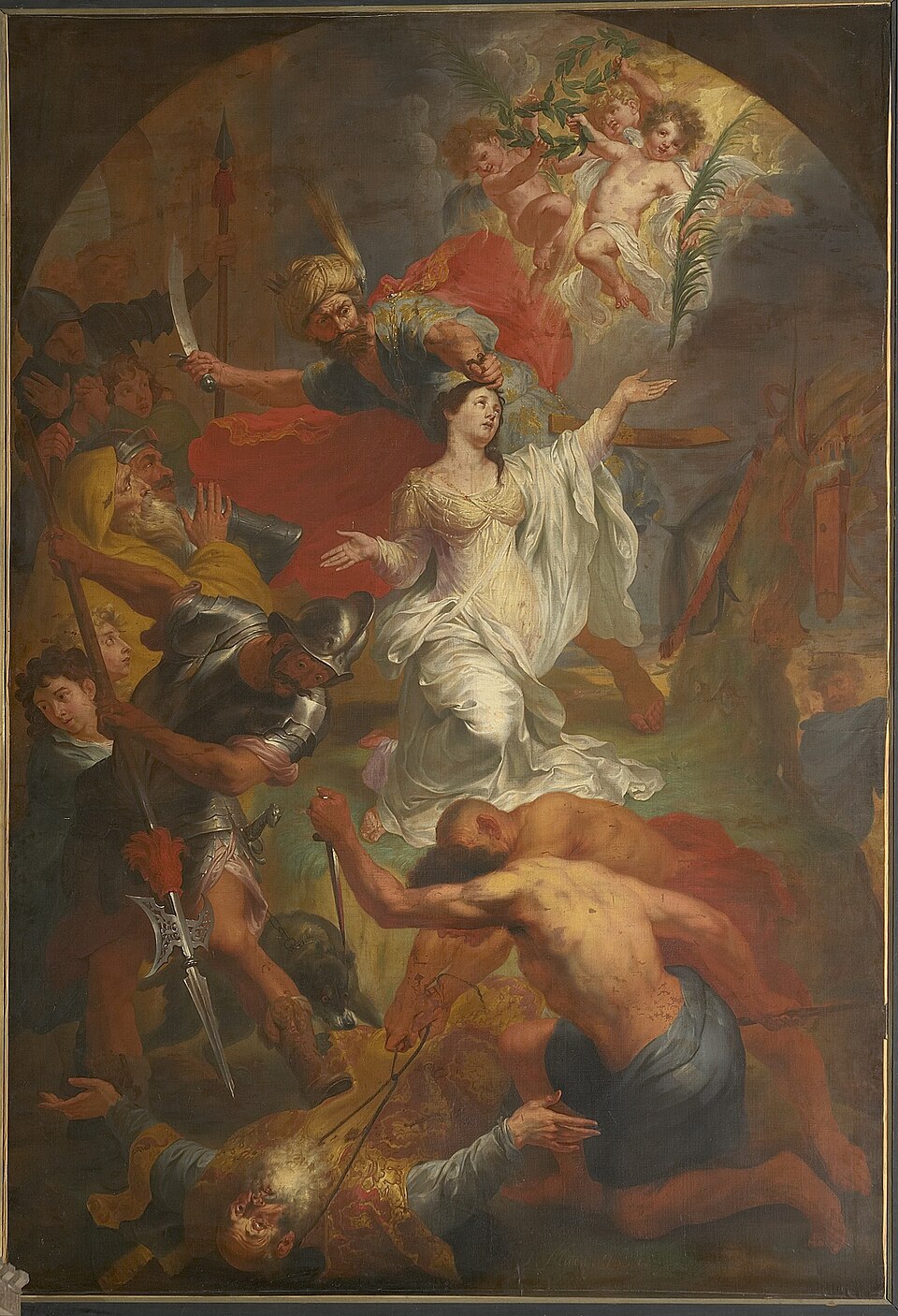 The beheading of Saint Dymphna (St. Dymphna)