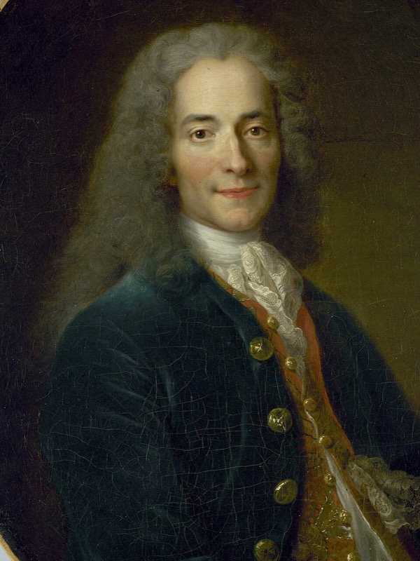 French: Portrait de Voltaire (1694-1778) en 1718 Voltaire the age of twenty-four (?) (Voltaire)